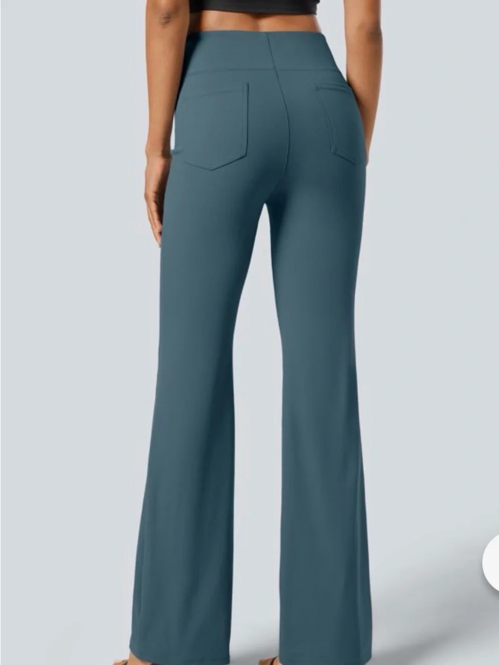 HALARA High-Waist Flared Pants in Slate Blue XS Tall *free Halara Scrunchie